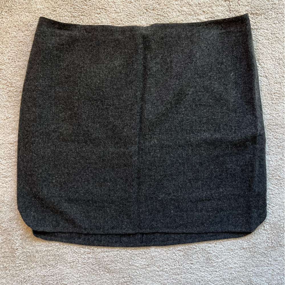 Madewell gray wool mini skirt